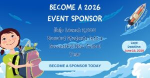 Become a 2026 Back-to-School Blast-Off event sponsor and help provide school supplies and resources for 2,000 Brevard students.