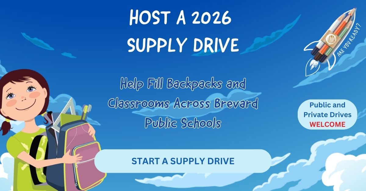 Host a 2026 school supply drive to help stock the Supply Zone for Teachers and support Brevard students and teachers.