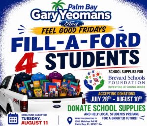 gary-yeomans-fill-a-ford-4-students-2026-homepage.jpg Gary Yeomans Palm Bay Ford Fill-A-Ford 4 Students school supply drive benefiting Brevard Schools Foundation.